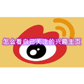 微博怎么看自己关注的兴趣主页