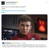 《漫威蜘蛛侠2》PS5首日销量破250万