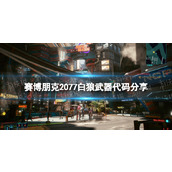 《赛博朋克2077》白狼武器代码分享 巫师3武器代码是什么？