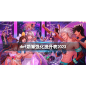 《dnf》2023勋章强化提升表一览