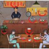 爆梗找茬王深夜食堂怎么过关