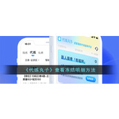 《代练丸子》查看冻结明细方法