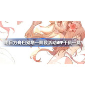明日方舟巴别塔一阶段活动MVP干员一览