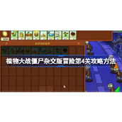 植物大战僵尸杂交版冒险第4关怎么打