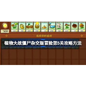 植物大战僵尸杂交版冒险第5关怎么打
