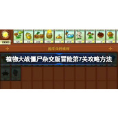 植物大战僵尸杂交版冒险第7关怎么打