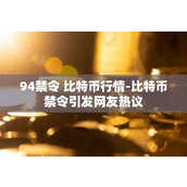 94禁令 比特币行情-比特币禁令引发网友热议