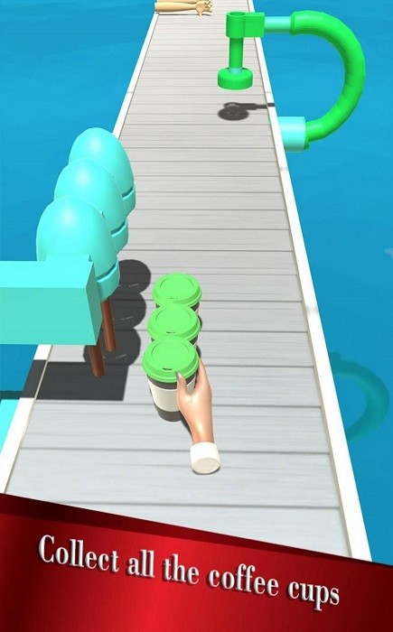 咖啡杯堆叠3d