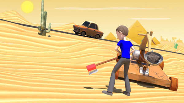 弹弓砸车Slingshot car smashing