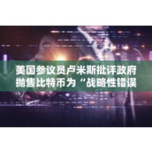 美国参议员卢米斯批评政府抛售比特币为“战略性错误”