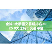 全球8大币圈交易所排名2025 8大比特币交易平台