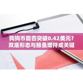 狗狗币能否突破0.42美元？双底形态与鲸鱼增持成关键