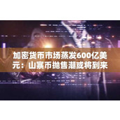 加密货币市场蒸发600亿美元：山寨币抛售潮或将到来