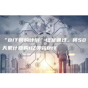 “BIT回购计划”提案通过 将50天累计回购1亿美元BIT