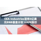 CEA Industries宣布5亿美元BNB基金计划 VAPE股价暴涨700%
