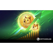 DOGE突破楔形形态后收盘于趋势线上方，预计有23%的上涨空间