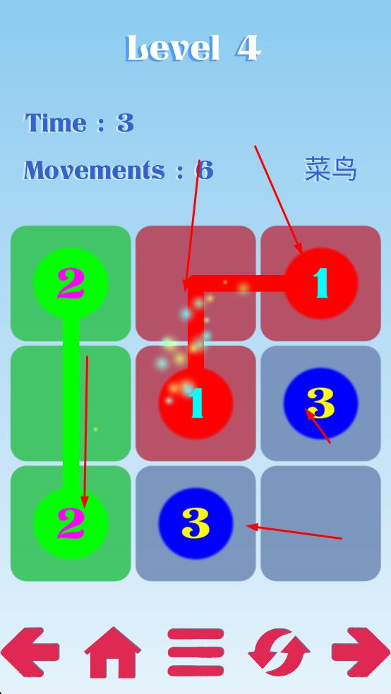 同数相连