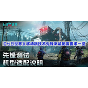 七日世界移动端技术先锋测试配置要求是什么-移动端技术先锋测试配置要求一览