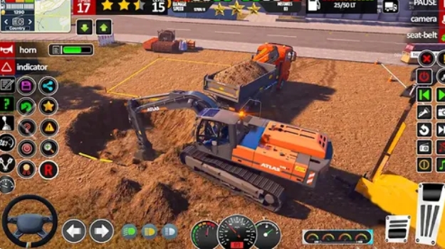 挖沙机JCB卡车