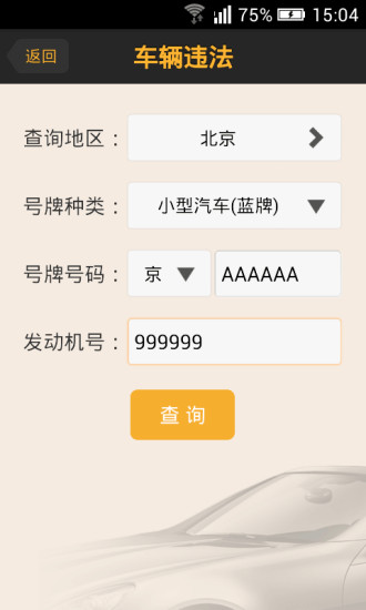 车行无忧车辆违章查询