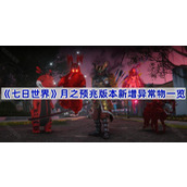 七日世界月之预兆异常物有哪些-月之预兆版本新增异常物一览