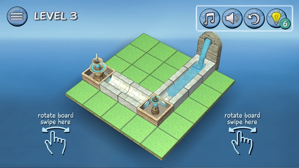 流水喷泉3D拼图游戏