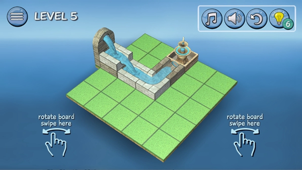 流水喷泉3D拼图游戏