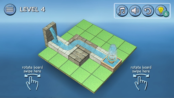 流水喷泉3D拼图游戏
