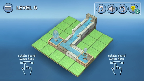 流水喷泉3D拼图游戏