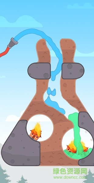 water rush游戏(给房子灭火)
