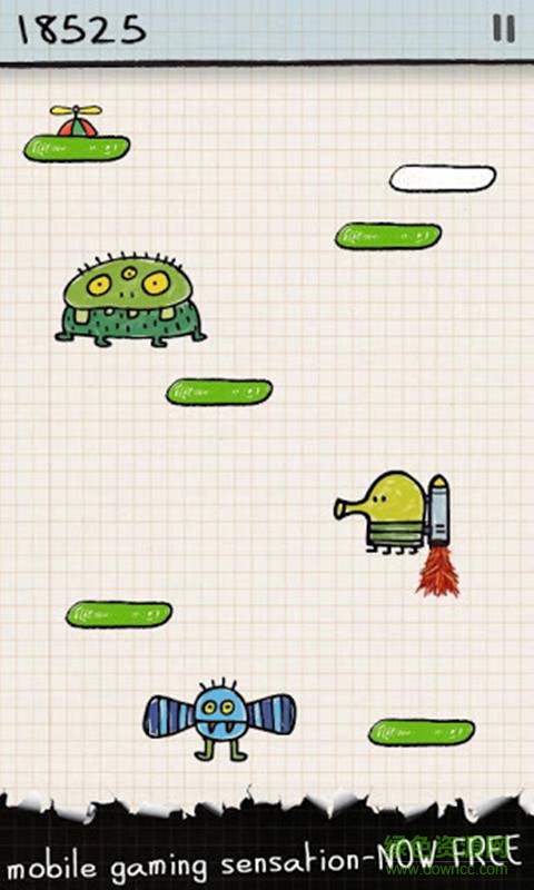 涂鸦跳跃2中文版修改版(doodle jump新版本)
