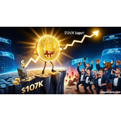 比特币（BTC）价格预测：比特币坚守10.7万美元长期支撑位，交易者瞄准12.45万美元反弹目标