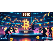 比特币（BTC）今日价格：比特币坚守9.1万美元上方，交易者紧盯9.3万至9.4万美元突破区间