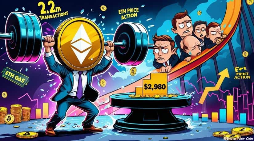 以太坊价格预测：以太坊网络使用率创新高，价格承压于3000美元下方