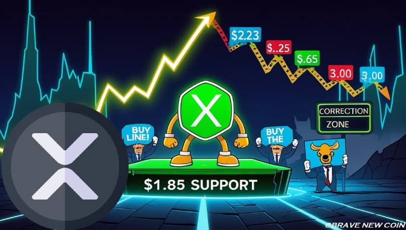 XRP价格预测：XRP坚守1.85美元关口，下降楔形形态暗示将逐步回升至2.23-3.00美元区间