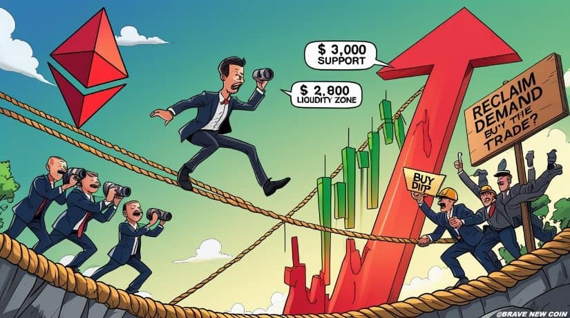以太坊（ETH）价格预测：以太坊跌破3000美元，击穿信号预示或将进一步下探2800美元风险