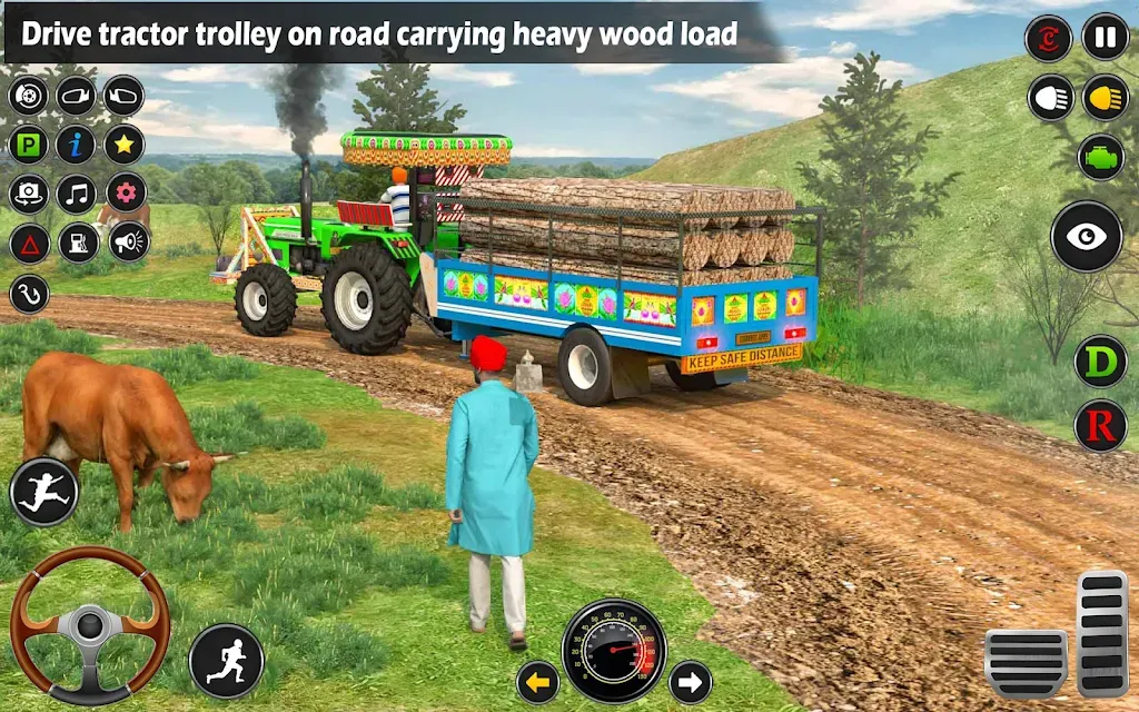 3D农用拖拉机耕作