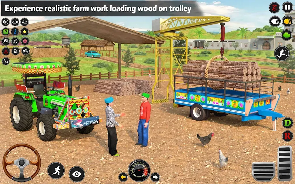 3D农用拖拉机耕作