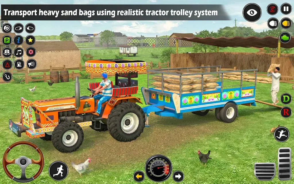 3D农用拖拉机耕作