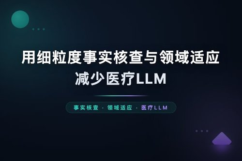 用细粒度事实核查与领域适应减少医疗LLM幻觉