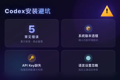 Codex安装踩坑记：5个常见错误与避坑指南