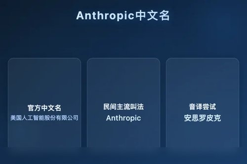 Anthropic中文叫什么？对比官方中文名与民间叫法