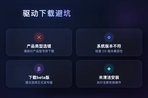 英伟达官网显卡驱动下载避坑：5个常见错误