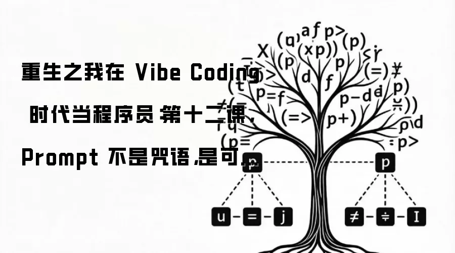 重生之我在 Vibe Coding 时代当程序员：第十二课：Prompt 不是咒语：是可以沉淀的业务接口