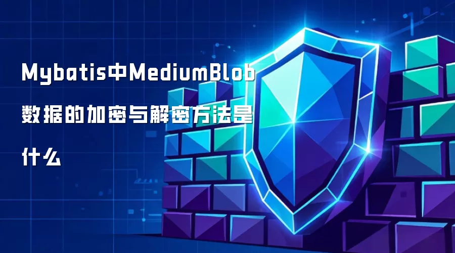 Mybatis中MediumBlob数据的加密和解密方法是什么