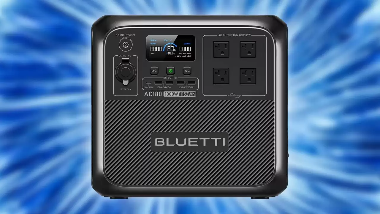 AliExpress大促：Bluetti AC180 1152Wh磷酸铁锂户外电源立省超40%：享5年质保
