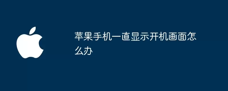 苹果手机开机一直显示画面怎么办