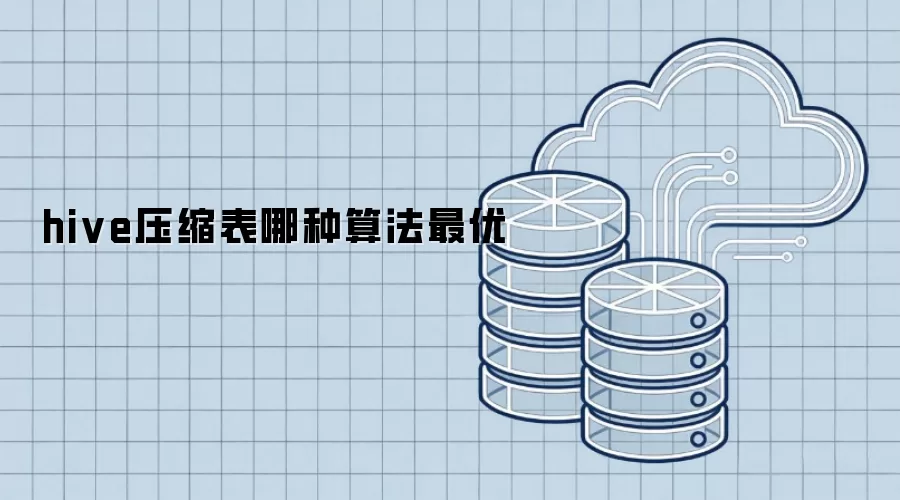 hive压缩表哪种算法最好