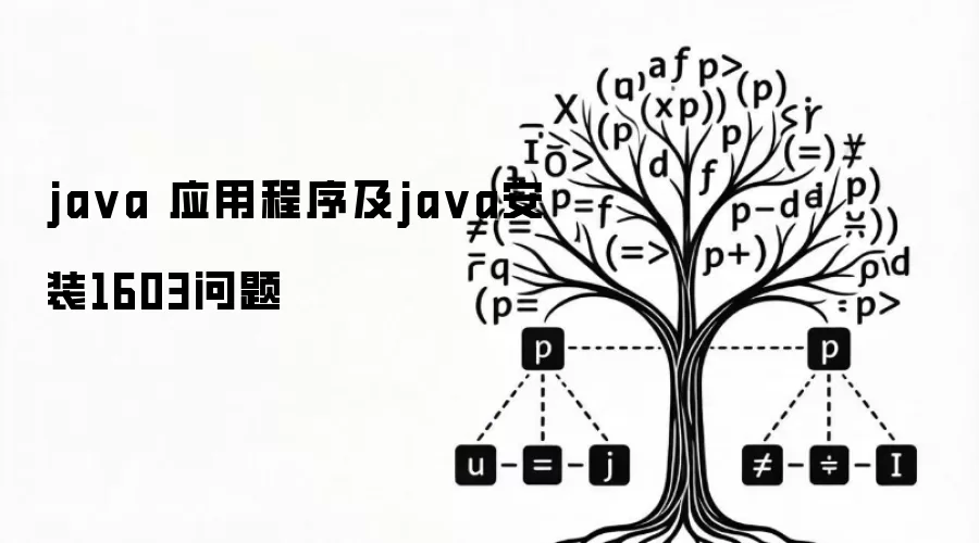 java 应用程序与java安装1603问题