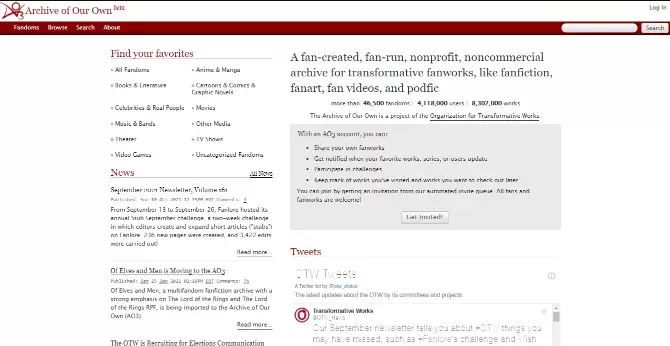 AO3官网入口链接 AO3最新可用网址在线访问